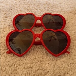 Heart-Shaped Red Sunglasses 2 pack